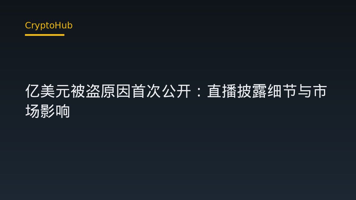 Bitget 3.8 億美元遭駭事件首度說明：CEO 直播揭露失守環節