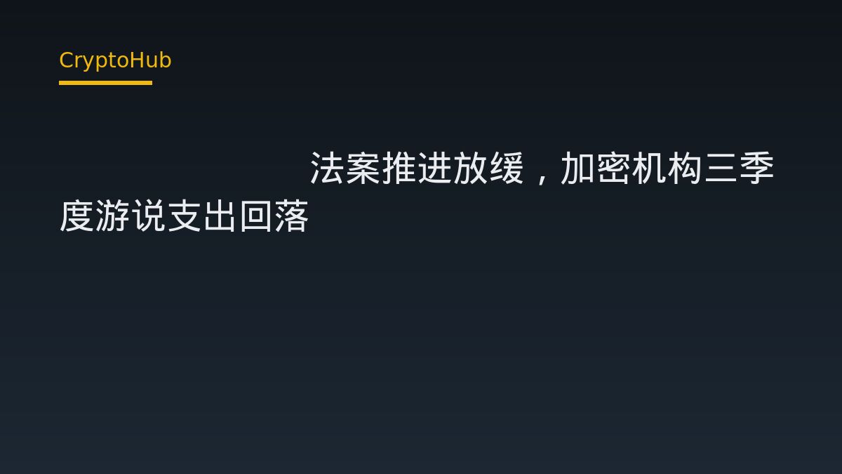 Clarity法案卡關後，Coinbase等機構第三季遊說支出回落