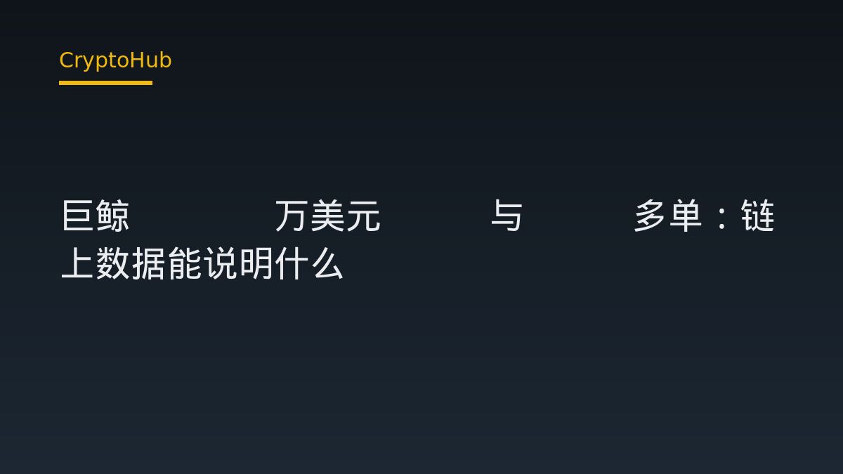 Hyperliquid 巨鯨 4,100 萬美元多單：鏈上訊號解讀指南