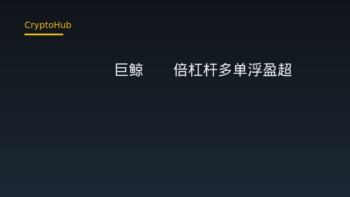 Solana巨鲸20倍杠杆多单浮盈超2300万美元